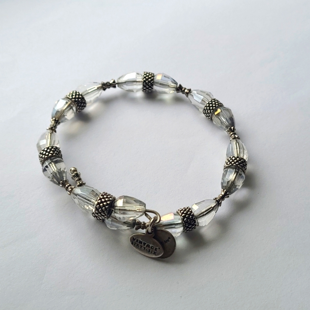 Alex and Ani Aero divinity chunky beaded wrap bracelet